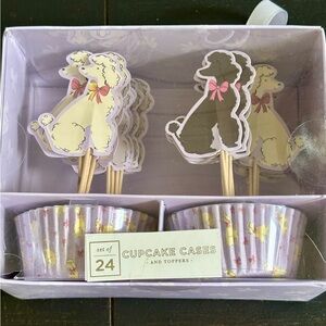 Elum Poodle Dog Theme Cupcake Cases & Toppers Kit Birthday Party Celebration New